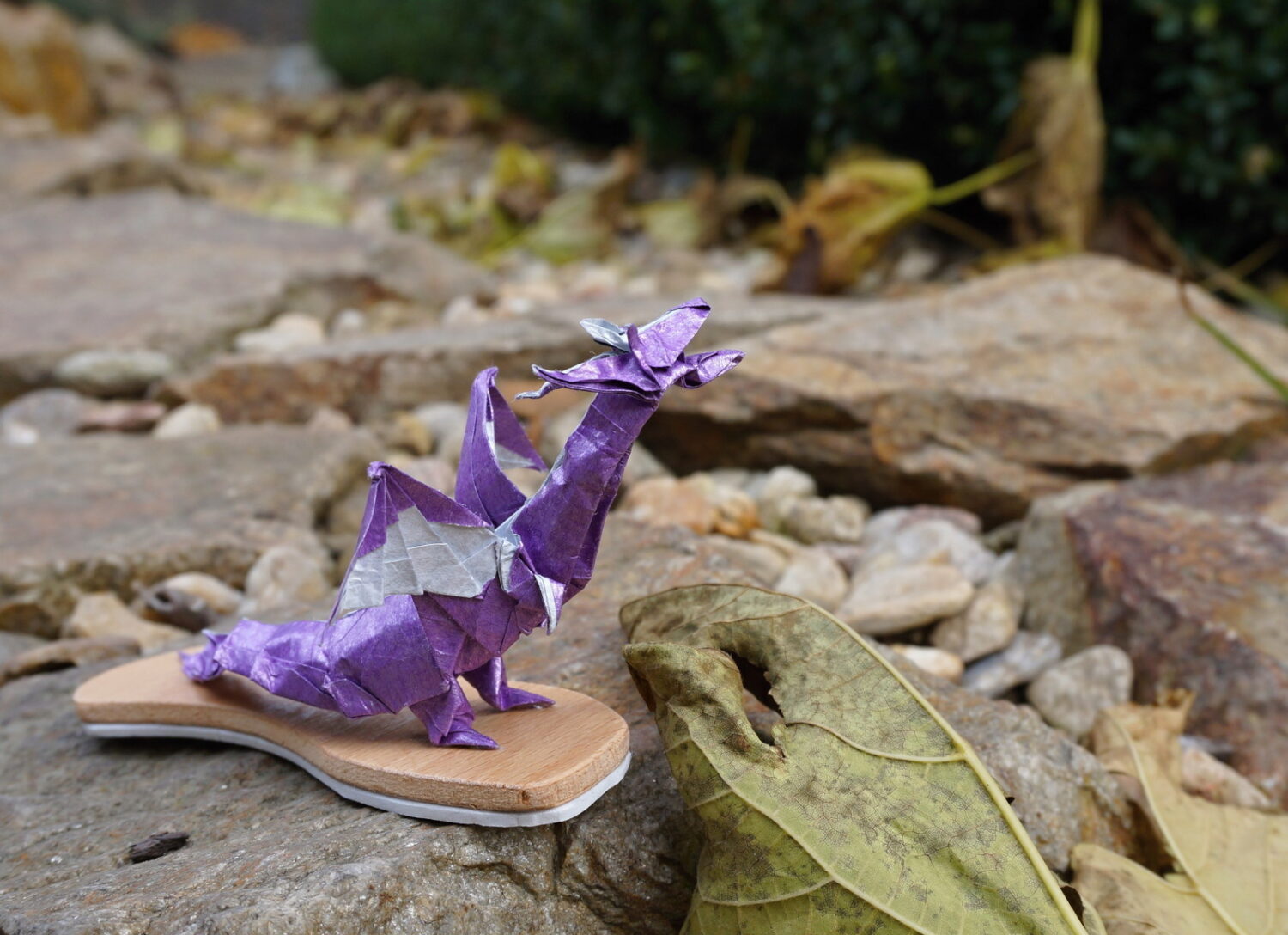 Origami drak Fialka